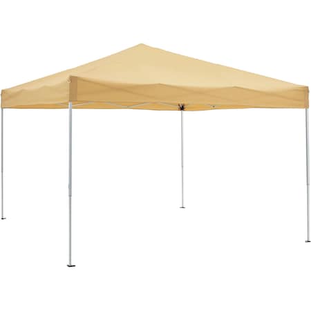 Portable Pop-Up Canopy, Straight-Leg, 10'L X 10'W X 10'1H, Tan